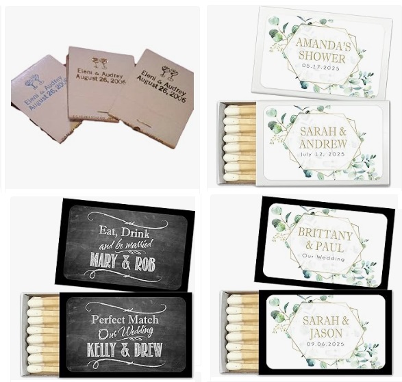 wedding matchbooks